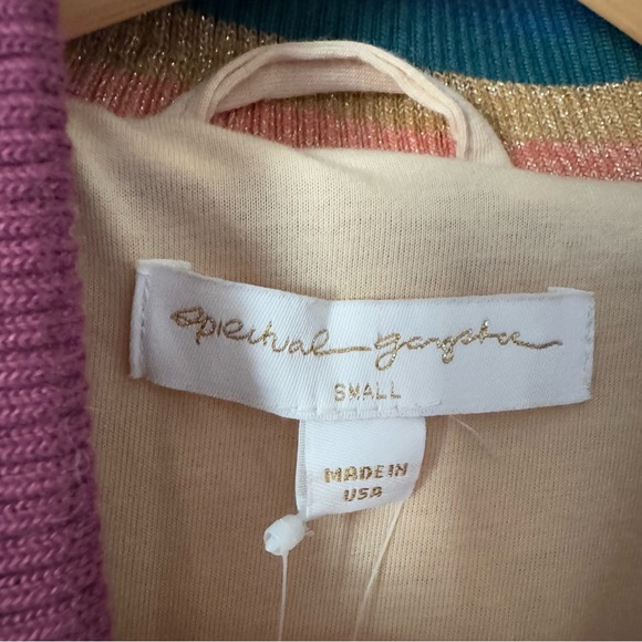 Spiritual Gangster Cream Furry Bomber Jacket - Picture 3 of 13